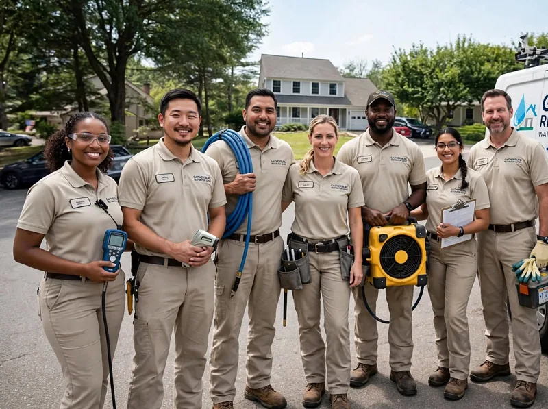 Gaithersburg Restoration Expert technicians in uniform